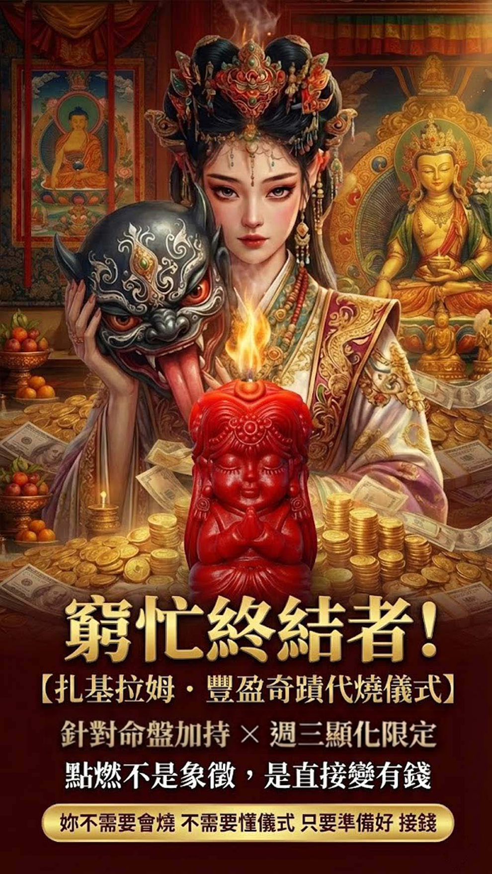 扎基拉姆・超強主動守護女神蠟燭(週三開光命盤加持)