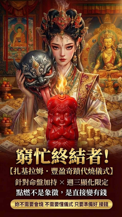 扎基拉姆・超強主動守護女神蠟燭(週三開光命盤加持)