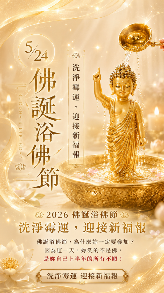 5/24 佛誕浴佛節｜洗淨霉運，迎接新福報