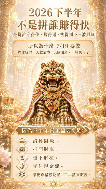 【7/19天赦日】金虎咬金・萬財入庫至尊套組