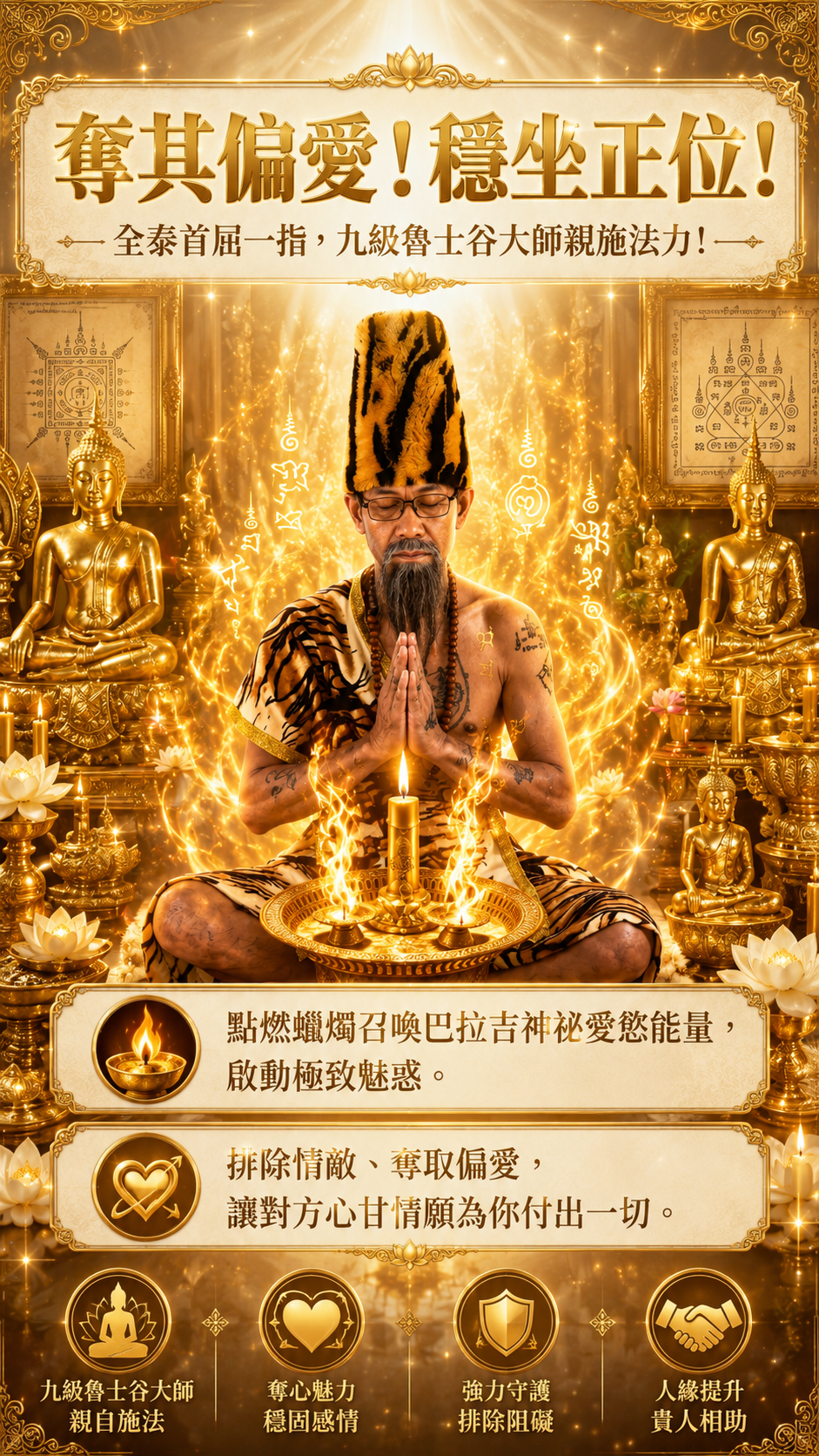 〖魯士谷大師〗黃金巴拉吉蠟燭（魯士谷法燭）