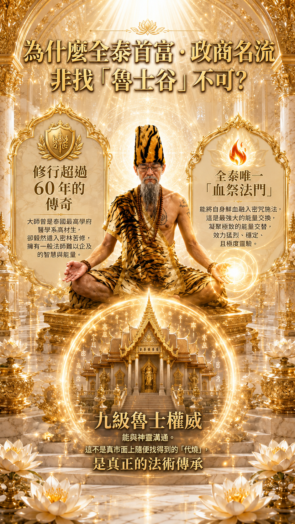 〖魯士谷大師〗黃金四面佛蠟燭（魯士谷法燭）