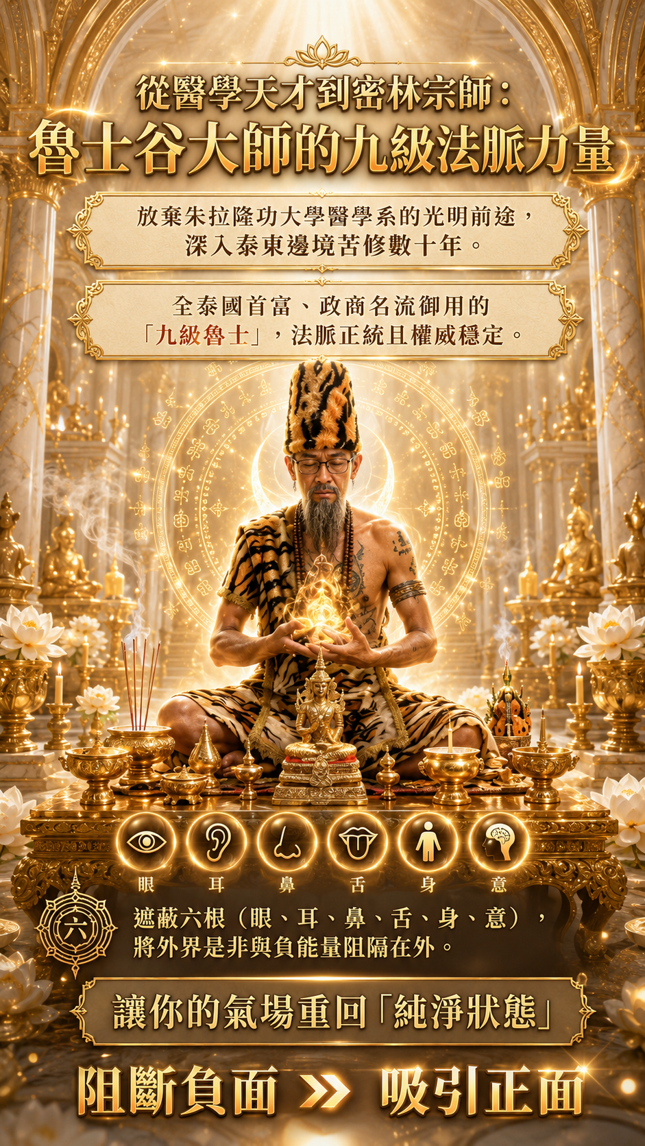〖魯士谷大師〗黃金掩面佛蠟燭（魯士谷法燭）