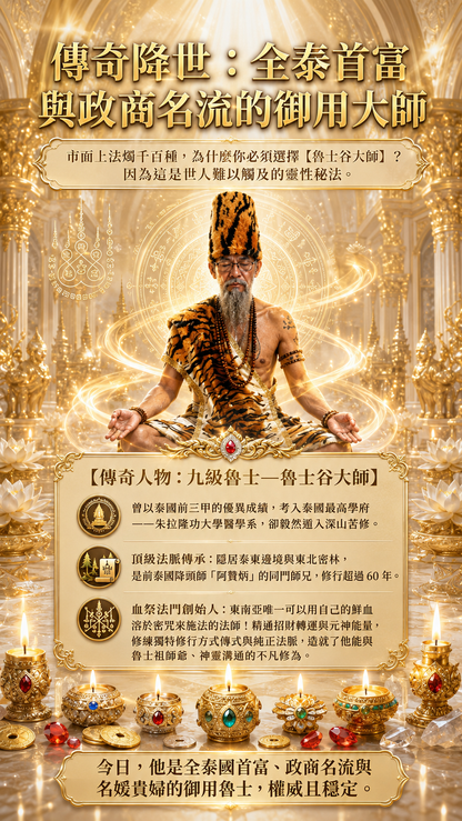〖魯士谷大師〗黃金招財女神蠟燭（魯士谷法燭）