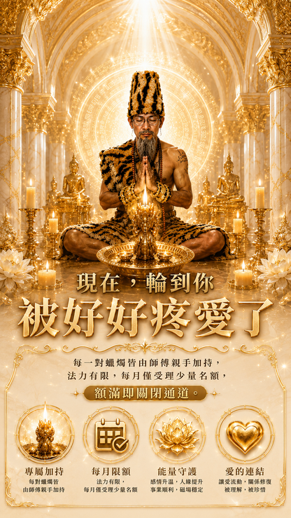 〖魯士谷大師〗黃金九尾狐仙蠟燭（魯士谷法燭）