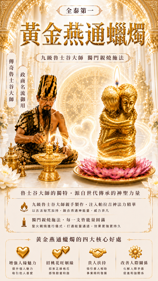 〖魯士谷大師〗黃金燕通蠟燭（魯士谷法燭）