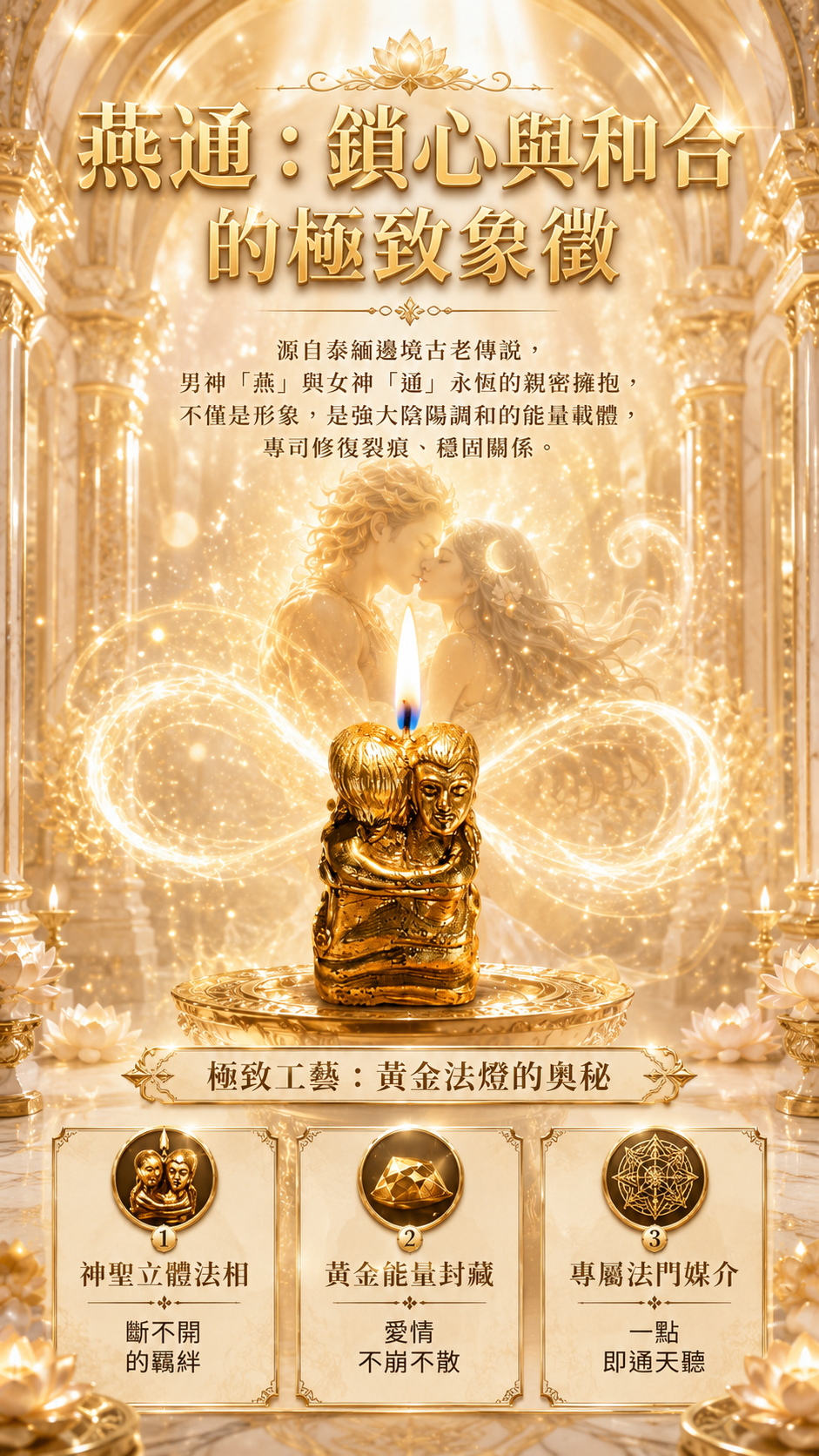 〖魯士谷大師〗黃金燕通蠟燭（魯士谷法燭）