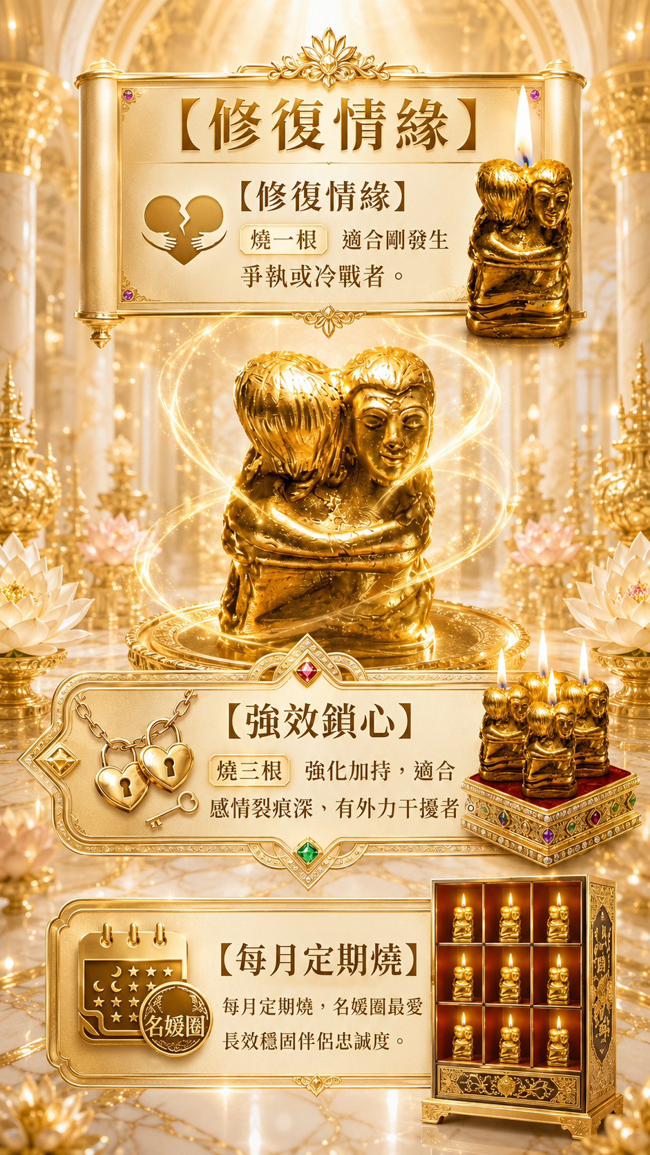 〖魯士谷大師〗黃金燕通蠟燭（魯士谷法燭）